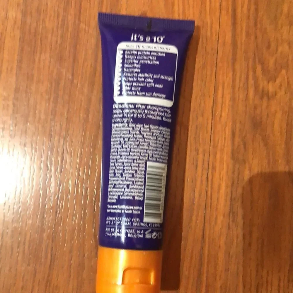 It’s a 10 Miracle deep conditioner plus keratin 2 ounce travel size.